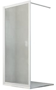 Mampara de ducha Pared Walk In 100 CM H 190 de Acrílico color Blanco mod. Beatrix Perfil