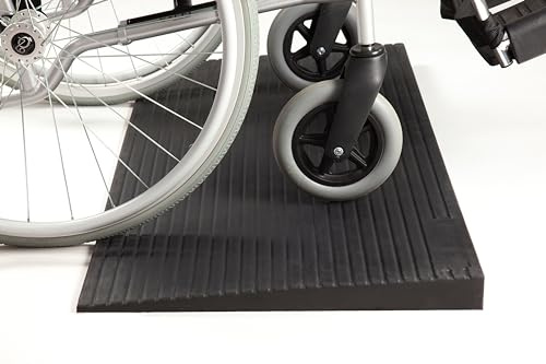 The Ramp People Gummi Schwellenrampe 4mm - 70mm (65mm) - Gummirampe Türschwelle, Türschwellenrampe Gummi (100x65x6,5cm LBH) | Gummi-Rampen für Rollstühle & Elektromobil Tritttür | 1 m breit, breitenverstellbar