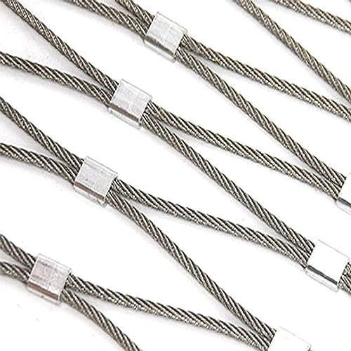POCHY Seilnetz Aus Edelstahl 304, Sicheres Netz Balkontreppenschutz Absturzsicherungsnetz Kletternetz Balkontreppen (Color : 5cm, Size : 4x4m(13.1x13.1ft))