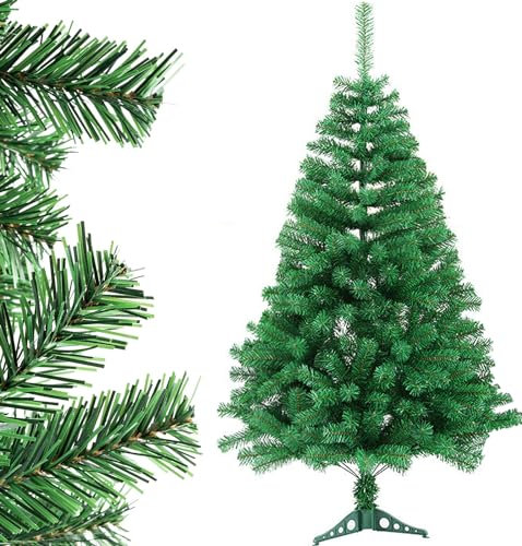 Árbol de Navidad Artificial Realista - Montaje Fácil y Elegante Decoración Navideña (120CM 200Tips, Verde)