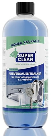 SUPER CLEAN Disincrostante universale liquido potente e altamente concentrato 1 L rimuove calcare da rubinetti bollitori macchine da caffè docce e soffioni biodegradabile