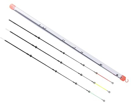 Fenteer 3 Stück Karpfenrute Feederrute mit Führungsring Floßrute Brückenrute Angelrute 3 Spitzen Alle Arten von Gewässern Feeder Angelrute, 356