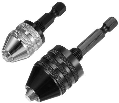 QUARKZMAN 2uds Taladro Portabrocas, 0,3-3,6mm 0,6-8mm Capacidad 3 Mordazas Portabrocas sin Llave con SDS- Además Hexagonal Vástago para Impacto Destornillador Inalámbrico Taladro