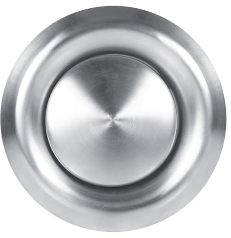 HAOHIZE Couvercle de bouche d'aération en acier inoxydable, plafond mural réglable, grille d'aération ronde pour conduit de ventilation, grille de ventilation pour paroi latérale (120mm)
