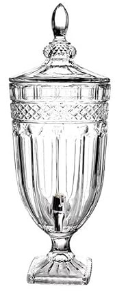 esmen Distributeur de Boissons en Verre Bocal en Verre Seau à Boissons en Libre-Service Cafetière à Infusion Froide Pot à thé Solaire Bouteille de jus en Cristal en Relief