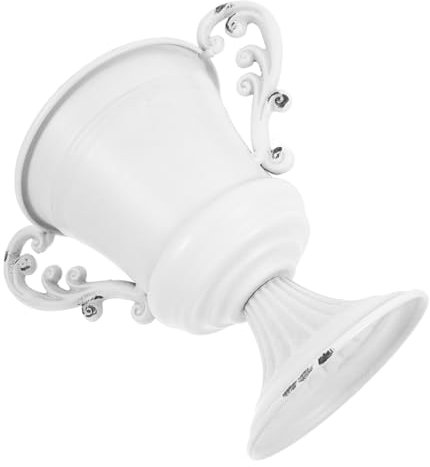 TOPBATHY Jarrón Vintage Pedestal para Exterior, Maceta Alta Tipo Urna, Cerámica Resistente, Acabado Retro, Decoración para Bodas y Jardín, Centro De Mesa Exclusivo