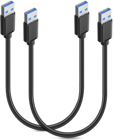BIVOFU 2 PCS Hochgeschwindigkeits-USB 3.0 Kabel, 0,5m USB A auf USB A Kabel für Schnelle 5Gbps Datenübertragung - Kompatibel mit Drucker, Laptop, Festplatten, Kameras