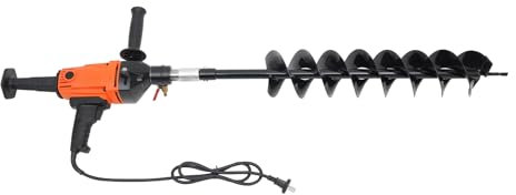 Tarière électrique 220 V - Tarière de jardin pour sol argileux, sol sableux, sol en poudre, sol limoneux