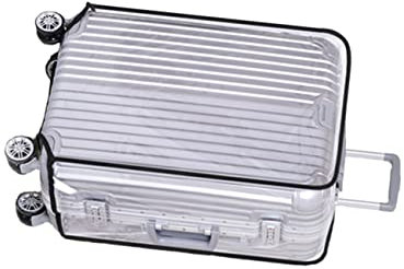 GALPADA Transparente Kofferhülle Für Trolley Koffer Stoßfeste Und Staubdichte Schutzabdeckung Mit Selbstklebendem Bodenband Passend Für Koffertrolley Und Durchsichtige Gepäckschutzhüllen