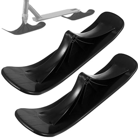 2 Stück Schnee-Scooter-Ski-Skates, Schnee-Scooter-Ski-Schlitten, Schnee-Schlitten-Ski-Fahrrad-Umrüstsatz, Skate-Board-Schlitten, Winter-Rad-Ski-Aufsatz für Kinder