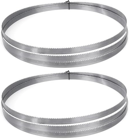 Tunejoy Lames de Scie À Ruban 1790 x 9,5 x 0,35mm 10 TPI SK5 pour Scie À Ruban pour Couper Bois Mousse Plastique 2 Pièces