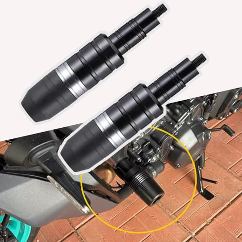 ZIRTUS 2 Stück Motorrad Auspuffschieber für Suzuki SV650 SV 650 S 650S, Sturzpads Motorrad Auspuff Rahmengleiter, Motorrad Fallende Schutz, Rahmengleiter Anti Crash Kappen, D Gray