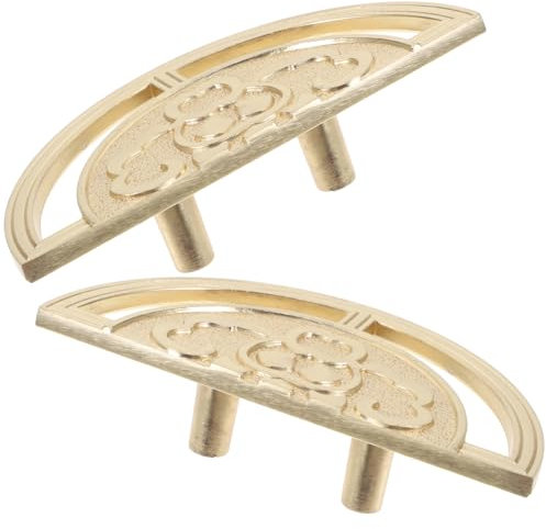 Lurrose 2stücke Antike Goldene Halbrunde Ziehgriffe Für Schranktüren Und Dekorative Möbelbeschläge Aus Kupfer Schranktürgriffe Und Schubladengriffe Klassische Eleganz Für Jeden Raum