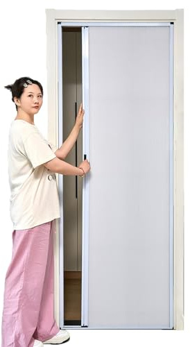 Falttür Falttüren Einzel Doppel Ziehharmonika Tür, Weiß Wabenstruktur, 180 185 190 195 200 205 210 220 230 240 CM Hoch, Schiebetür Küche Falttüre Für Waschküche/ Küche/ Wohnzimmer(WxH 90cmx195cm)
