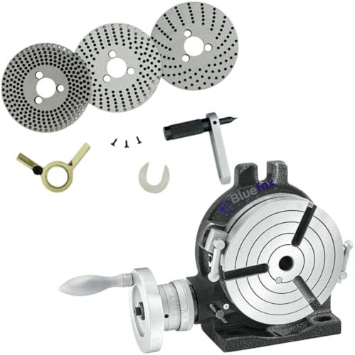 HV6 Rotary Table 6 (150mm) with Indexing Plate Set – 3 Slot Precision Milling Table | Bluefox Tools