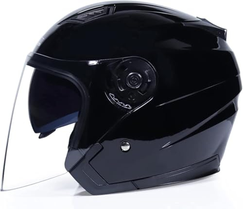 ZHANGXIO Vintage Casque De Moto Jet pour Homme Et Femme avec Anti Scratch Visiere Portable Casque Moto Bols ECE Homologué Face Ouverte Casque Mobylette