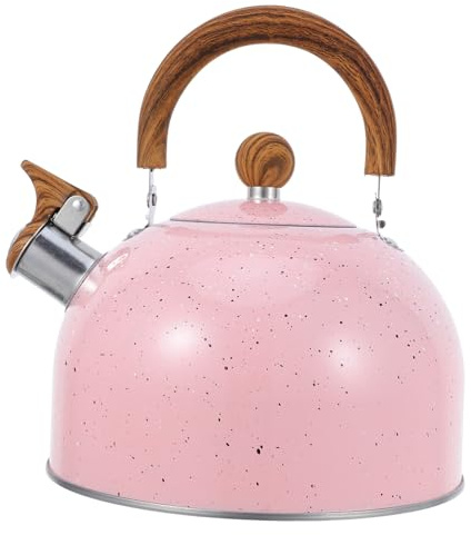 MUELODSIC Bouilloire à Thé avec Poignée Ergonomique Pliable Sifflante 3l en Acier Inoxydable Compatible Cuisinière Gaz et Induction, Maison Dortoir