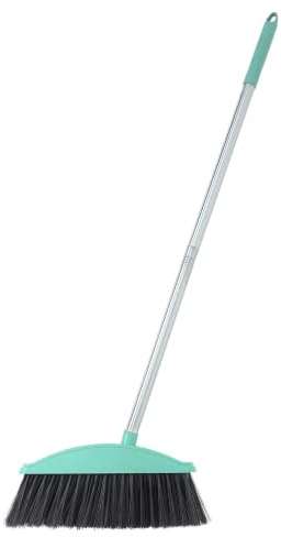 Homoyoyo Scopa Domestica con Setole Morbide Angolo 45° in Acciaio Inox e Materiale Pet, Manico per Pulizia Efficiente Interna ed Esterna