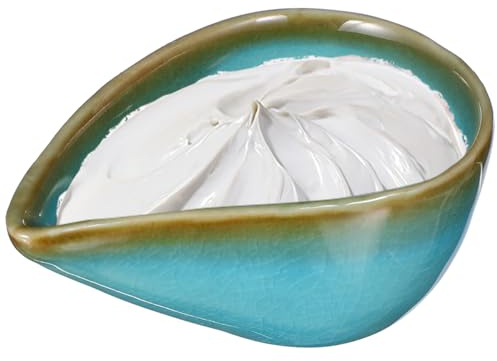 UPKOCH Petit Plat En Céramique Bol À Mélange Masque Facial Et Masque De Boue Support D'Huile Essentielle Pour Aromathérapie Coupelle Soin Visage Salon De Beauté Maison 8.50 X 5.50 X 3.80 cm