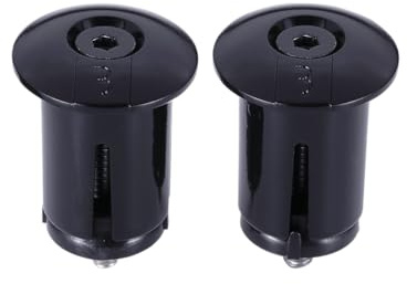 BBB CyclingScrewOn Lot de 2 Embouts de vis pour Ruban de Guidon | Vis en Acier Inoxydable pour Guidon de vélo | 2 pièces par Paquet, Noir, 200 x 3 cm