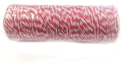 Wrapables Cordel de algodón de 4 Capas, 110 Yardas, Rojo