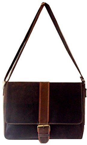 Herren Leder Tasche Vintage Collegetasche Schultertasche Bag Geschenkidee