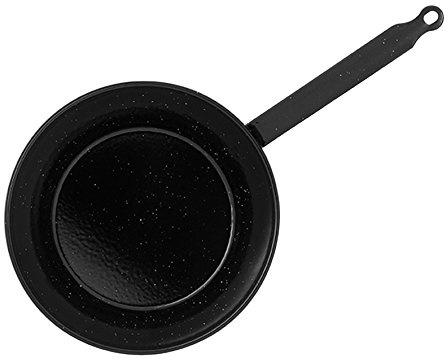 Imex El Zorro El Zorro 63096-Sartén Honda, Mango, Esmaltado, Negro, 40 cm