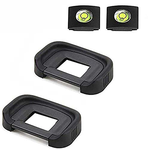 ULBTER 80D Augenmuschel Okular Sucher EB für Canon EOS 90D/80D/70D/60D/50D/40D/20D/5D Mark II/5D Mark I/6D Mark II/6D Mark I Kamera Ersetzt EB Okular, Okularmuschel & Blitzschuhabdeckung-(2+2 Stück) | Sucher Augenmuschel für Canon 5D Mark II/5D Mark I/6D Mark II/6D Mark I mit Blitzschuhabdeckung