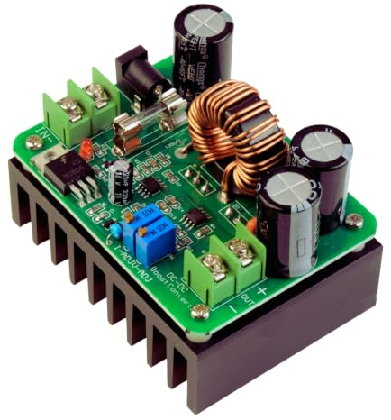 ANGEEK Convertitore di alimentazione step-up, da 12-60V a 12-80V 600W 10A DC-DC
