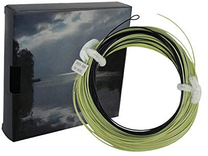 Aventik Fliegenschnur, sinkende Spitze, schnell sinkend, 30 m, mit geschweißter Schlaufe, IPS 5-6, Black/mossgreen, WF4F/S