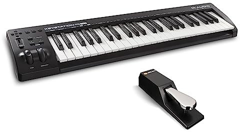 MIDI Controller Bundle - 49-Key USB MIDI Keyboard Controller with Sustain Pedal and Pro Software Suite - M-Audio Keystation 49 MK3 + SP-2