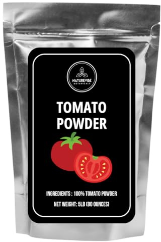 Tomato Powder 5lb by Naturevibe Botanicals | Non GMO and Gluten Free | Adds Flavor and Taste | Great for Skin | Bulk Bag 80 Ounces