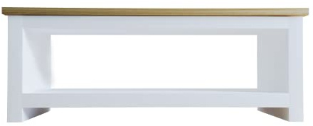 Coffee table with storage shelf MDF living room furniture, white