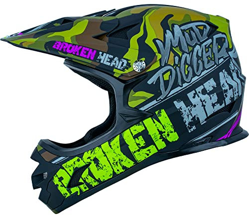 Broken Head Mud Digger Downhill-Helm & Mountainbike-Helm - Fullface-Fahrradhelm für MTB, BMX, DH - Bike-Helm (XS (54-55 cm))