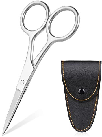 URAQT Nagelschere Hautschere, Nagelhautschere Nagelscheren mit Etui, Nagelhautzange aus Rostfreiem Edelstahl, Baby Fingernagelschere, Nail scissors für Fuß und Fingernägel