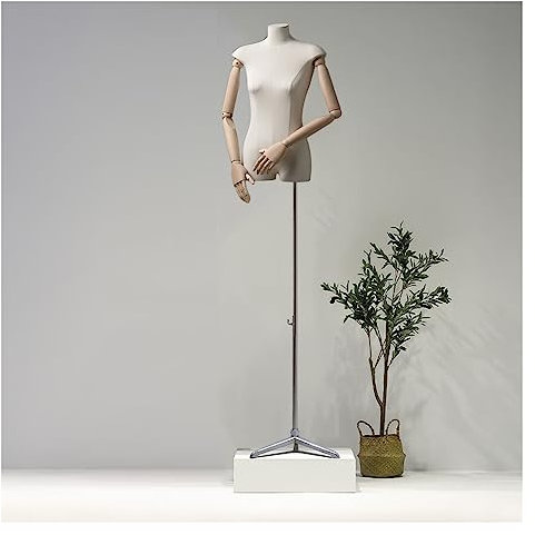 schneiderpuppe Schneiderpuppe Damenbüste Weiblich Schaufensterpuppe, Verstellbare Höhe 52″-76″ Schneiderbüste Kleiderpuppe Mit Metallsockel Für Schmuckgeschäfte Bekleidungsgeschäfte for Clothing Shop