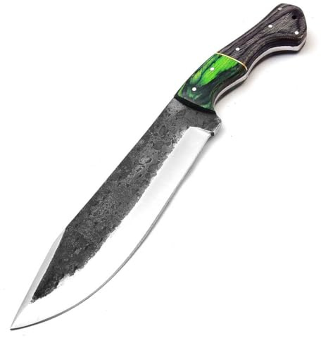 Jakt Bowie kniv medeltida arbete kelter kolstål 1095 32 cm MAQ1101