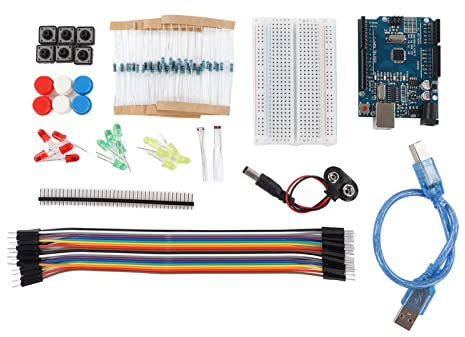 LOCADENCE Basic Starter Module Kit, 400 Hole Breadboard, Jumper Wire, LED Light, Resistor Electronic Programming Kit for Pi and for R3
