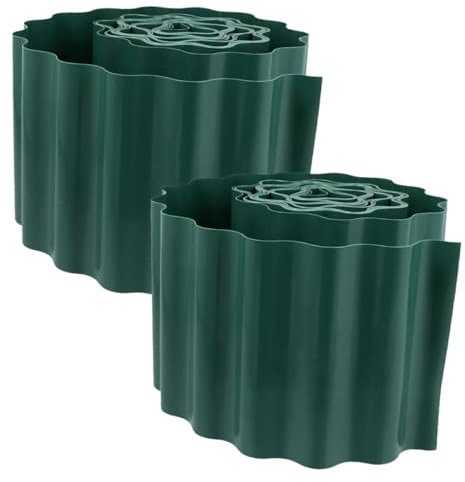 SUPVOX 2rouleaux Clôture De Jardin Plastique pour Aménagement Paysager Bordure Décorative Flexible pour Séparer Pelouse Et Massifs De
