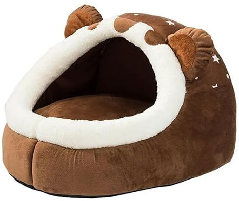 Hundebett mit Bezug, Höhle, Hundeversteck, Hundeschlafplatz, Hundehöhlenbett, Anti-Angst, rutschfest, waschbar, winddicht, warm, weich, ideal for Welpen und mittelgroße Hunde, Haustierbett, Hundebetth
