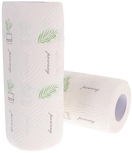 BCOATH 2rollen Küchenreinigungstücher Mit Multifunktionale Papiertücher Für Haushalt Zum Entfernen Von Öl Flecken Und Schmutz Dekoratives Design Im Skandinavischen Stil