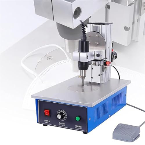 HEAXIY Saldatrice a Punti Ad Ultrasuoni, Saldatrice per Plastica da 1200 W con Pedale Elettronico, Saldatrice Ad Ultrasuoni per Tessuti Non Tessuti, Tessuti in Nylon