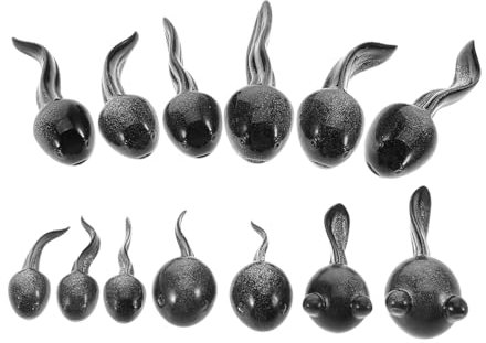 BCOATH 13Pcs Mini Tadpole Figurines Realistic Tiny Animal Models for Moss Garden Diy Bonsai Decorations Indoor Outdoor Pond Aquarium Accessories