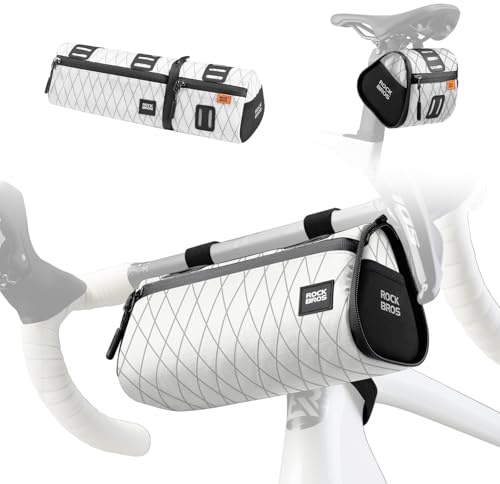 ROCKBROS 4-in-1 Fahrradtasche – Abnehmbare Lenkertasche, Rahmentasche, Satteltasche & Umhängetasche, Wasserabweisend und Robust, Bike Bag Vielseitig für Rennrad, MTB, Gravelbike & Alltag