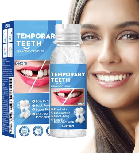 Temporary Tooth Filling Repair Kit for Broken, Chipped, or Missing Teeth - Replace with False Teeth and Filler