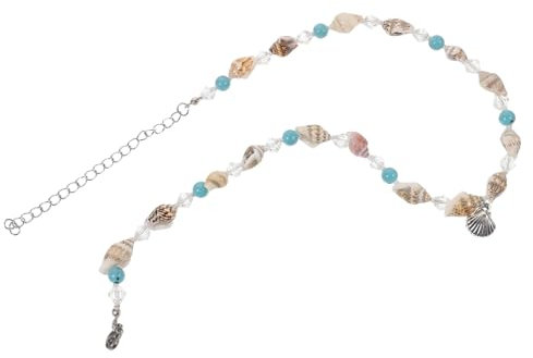 DEARMAMY Kleine Muschelkette Mädchen Halskette Perlenkette Chokerhalskette Für Frauen Creolen Für Frauen Halsketten Elegante Halskette Meeresschmuck Meereskette Perlenschmuck Perlen Perlen