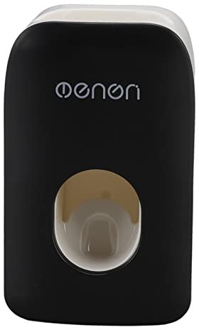 Despensatore di dentifricio, ha un cuscinetto adesivo sul retro, spremuto del dentifricio, liberando le mani, supporto per dentifricio, distributore di pasta per denti (Nero)