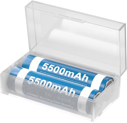 [5500mAh] Batterie pour Lampe Frontale LED, Haute Capacité 3.6v Piles Rechargeables Batteries Lot De 2