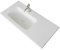 BRIDGE BENO Lavandino stretto Design Moderno | Lavabo ad incasso | Rettangolare | Finitura Bianco Lucido | Lavamani senza Piletta | Bacinella Sanitari Bagno | 100x46 cm