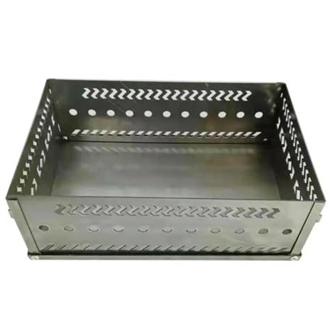 USOHJZ Cestas para CarbóN Cesta de Piedra for Sauna, Estufa Plegable portátil for Exteriores, Soporte for Piedra de Sauna, Cesta de Madera for Camping, Picnic, Barbacoa, carbón Resistente al Calor(S)